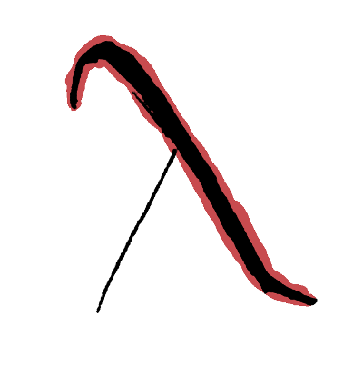 A hand-drawn crowbar with a red outline